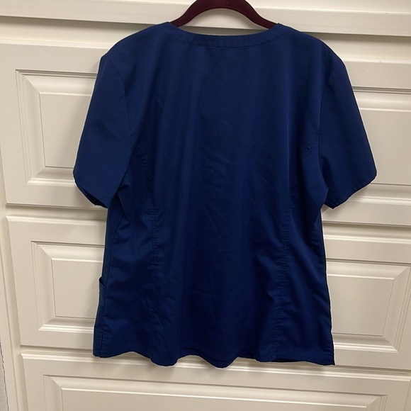 Healing Hands blue scrub top, size XL - Picture 3 of 3